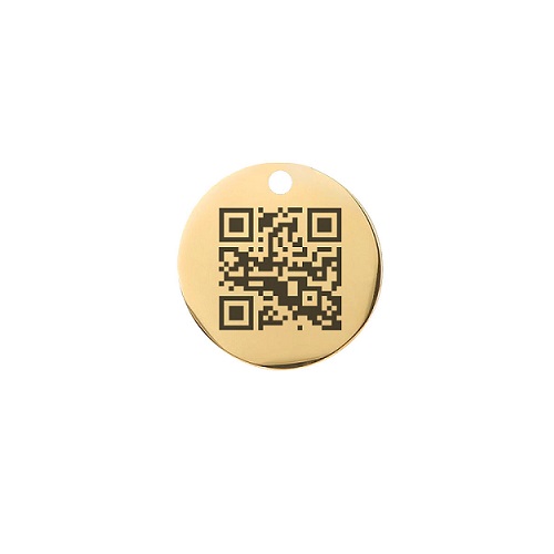 Gouden Dierenpenning Klein met QR Code